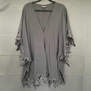 EUC 1X Black Swim Cover Up / Kimono